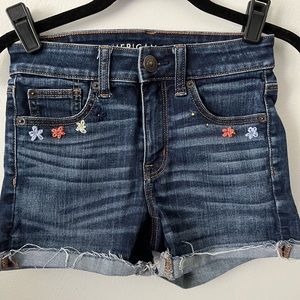 American eagle outfitter high rise shortie shorts size 0